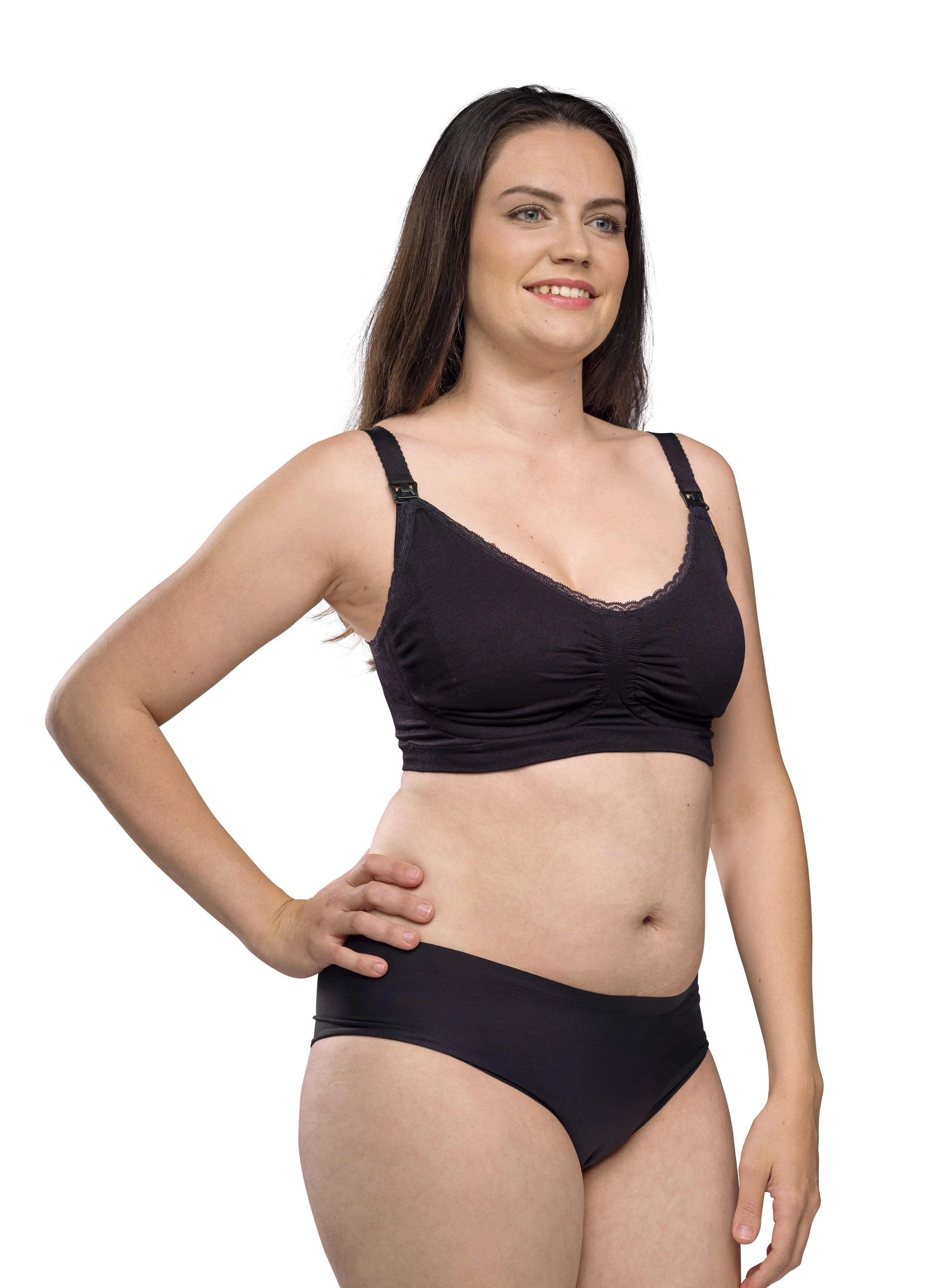 Carriwell Seamless Maternity & Nursing Bra with Padded Carri-Gel Support  Black* - Best For Baby