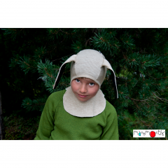 ManyMonths Natural Woollies Elephant Hood with Bunny Ears UNiQUE