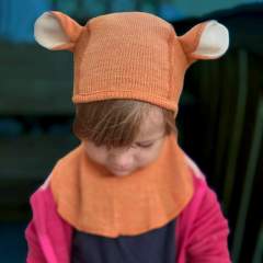 ManyMonths Natural Woollies Elephant Hood with Teddy Bear Ears UNiQUE