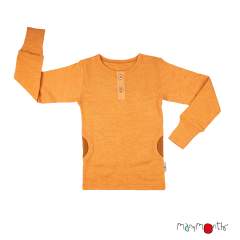 ManyMonths Natural Woollies Henley Long Sleeve T-Shirt with Pockets