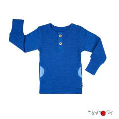 ManyMonths Natural Woollies Henley Long Sleeve T-Shirt with Pockets